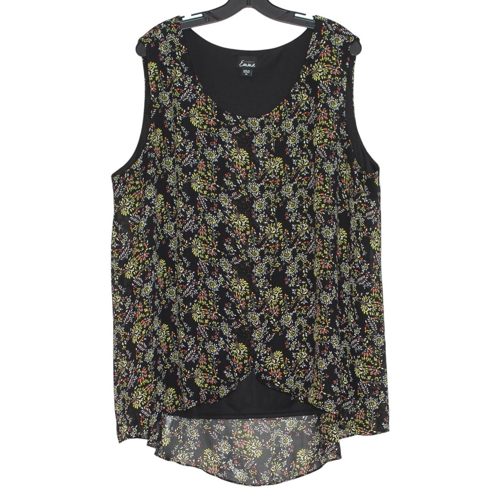 Simply Emma Top Floral Cottage Academia Romantic Goth Retro Boho Grunge Black 3X
